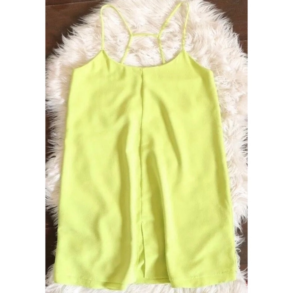 Solemio Lime Green sleeveless Summer dress